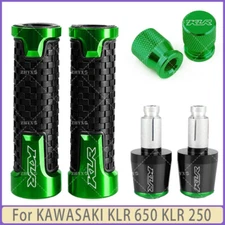 For KAWASAKI KLR 650 KLR 250 Motorcycle Handlebar Grips Bar End Cap Tire Valve