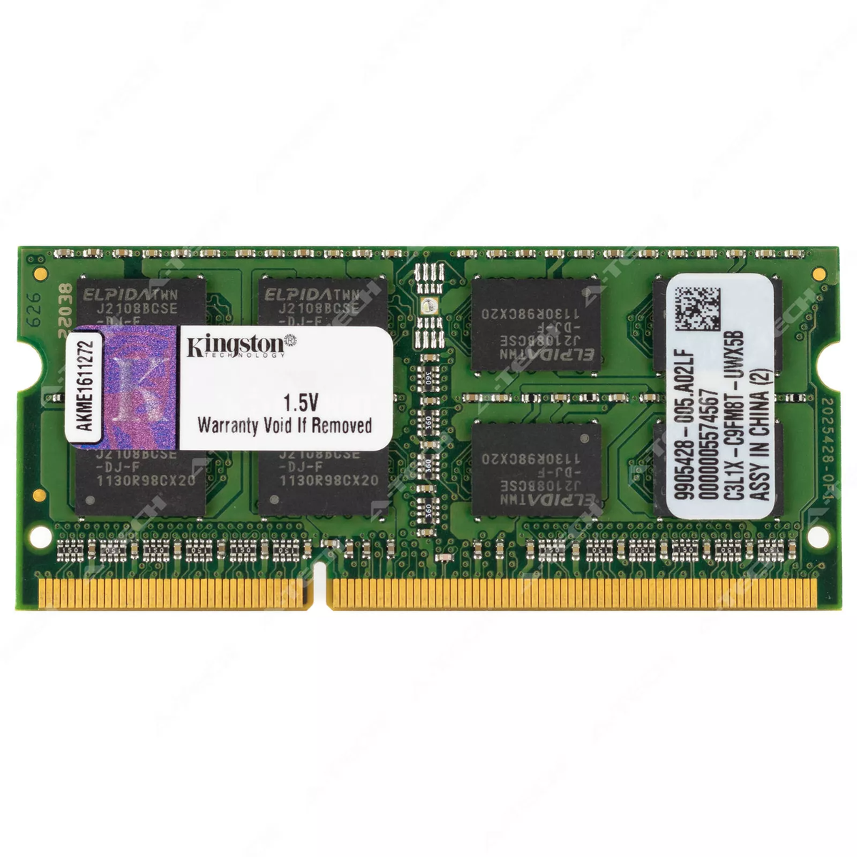 Kingston 4GB 2Rx8 PC3-8500 SODIMM DDR3 1066MHz Non-ECC 204-Pin