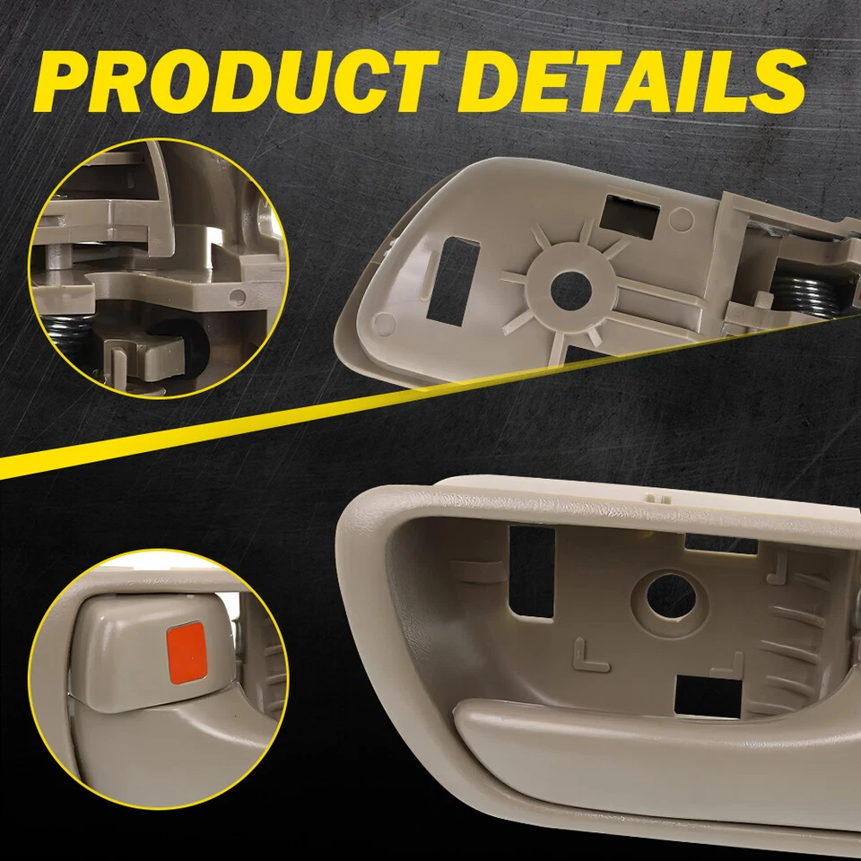 Interior Door Handle For 2002-2006 Toyota Camry Front or Rear, Right Side Beige - Image 4 of 4