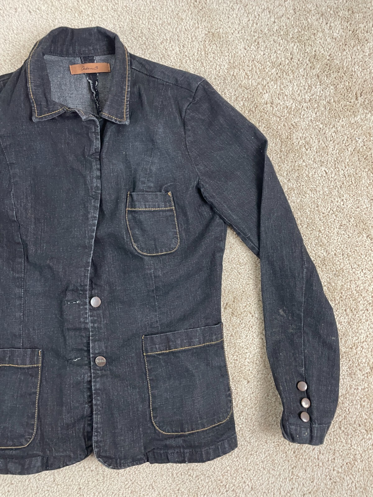 Arden B Denim Basic Jacket Womens Medium Stretch … - image 5