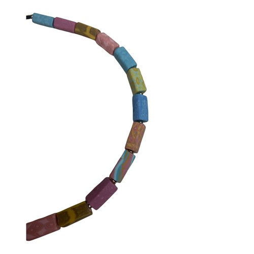 Reversible Clay Bead NECKLACE by JILZARAH SALT WATER TAFFY - Picture 2 of 4