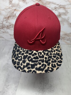 Atlanta Braves Cap Hat Adult Baseball W/ Cheetah Print New Era