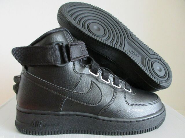 Size 7.5 - Nike Air Force 1 High Utility Triple Black for sale online | eBay