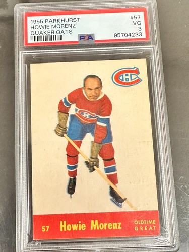 Howie Morenz #57 1955 Parkhurst card