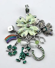 Kirks Folly Clover Lucky Charms Magnetic Enhancer Legacy Collection Silvertone