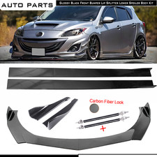For Mazda 3 Mazdaspeed3 Front Bumper Lip Splitter Spoiler Rear Lip Strut Rod Sid For Mazda 3 Mazdaspeed3 Front Bumper Lip Splitter Spoiler Rear Lip Strut Rod Sid