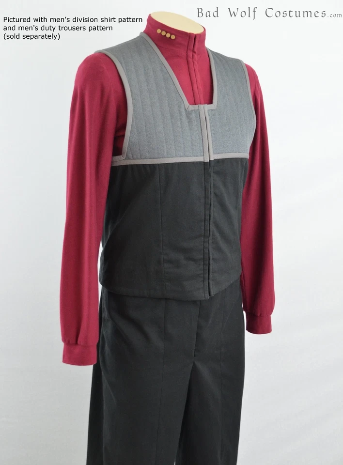 Star Trek Sewing Pattern - Starfleet uniform vest - DS9, First Contact (men's) - Image 3 of 3