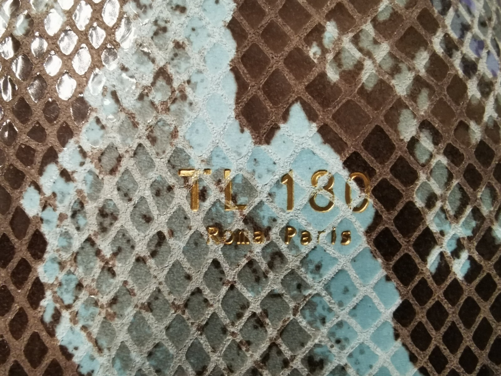 TL 180 Python Effect Patent Leather Shoulder Bag … - image 9