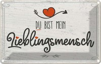 Blechschild 20X30 Cm Du Bist Mein Lieblingsmensch Herz Spruch Zitat Deko Geschen