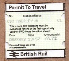 Anerley 01 - PERTIS Permit to Travel - London SE20