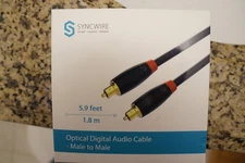 Syncwire Optical Digital Audio Cable Male To Male 5.9 feet 1.8 Meter