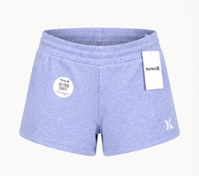 NWT Hurley Girls Ultra Soft Lounge Shorts Light Orchid Heather Size M 10-12
