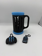 Monster Can Holder With Snap On Lid And Keyring