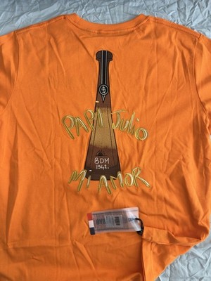 Bain De Mer Papi Julio Mi Amor Men s T-Shirt Size L  Orange BDM Oversized