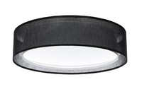 Deckenlampe Stoff Schirm Rund Schwarz Schlafzimmer E27 Ø60 Cm Deckenleuchte Flur
