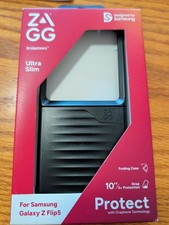 Custodia ultra sottile ZAGG Bridgetown per Samsung Galaxy z flip 5 - nera NUOVA!! 