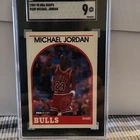 1989-90 NBA Hoops Michael Jordan #200 SGC 9 Chicago Bulls Basketball Card