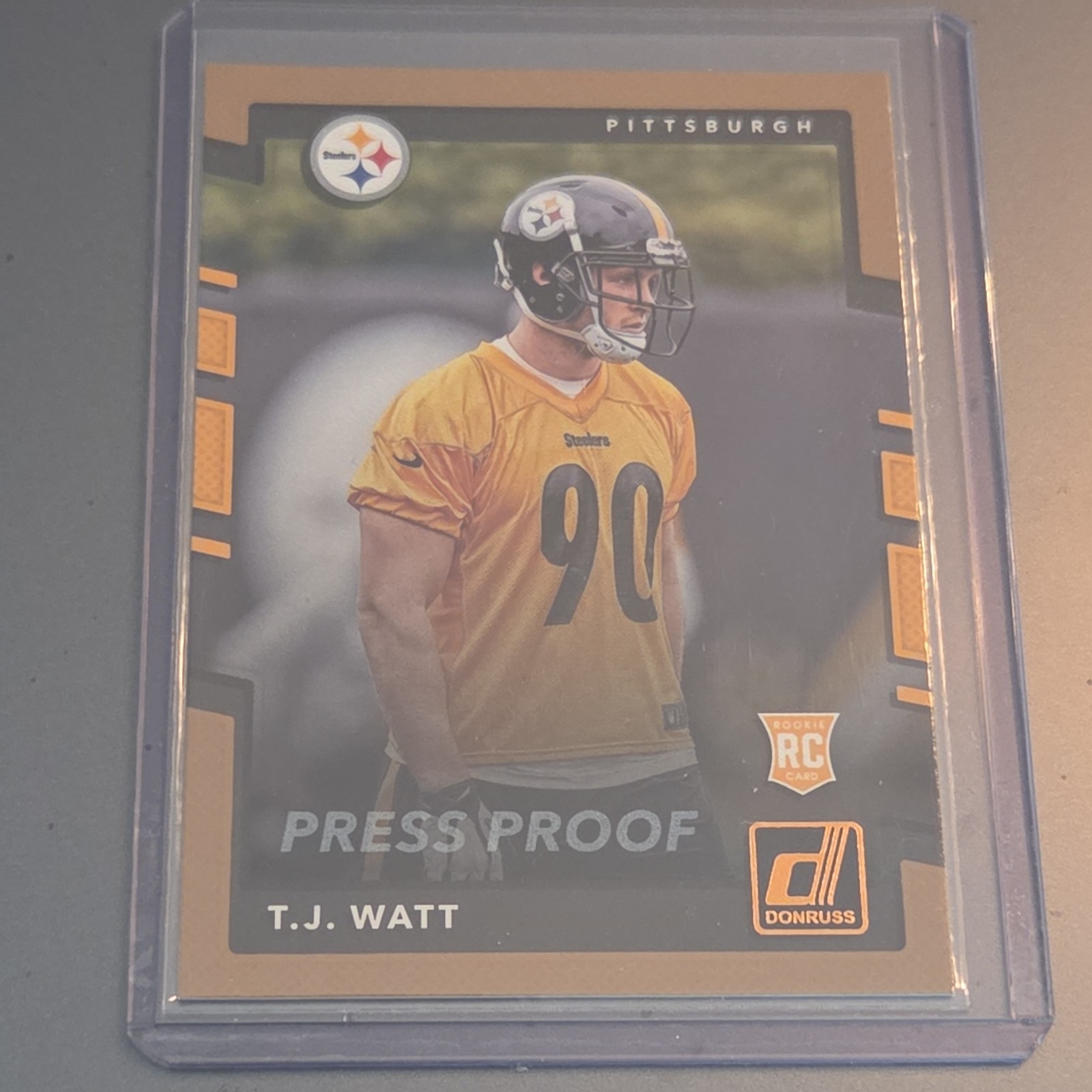 2017 Panini Donruss Press Proof Bronze Rookie T.J. Watt #372 Steelers NFL