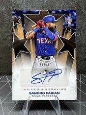 2025 Topps Series 2 - Sandro Fabian Gold Auto /50 #BSA2-SF Rangers