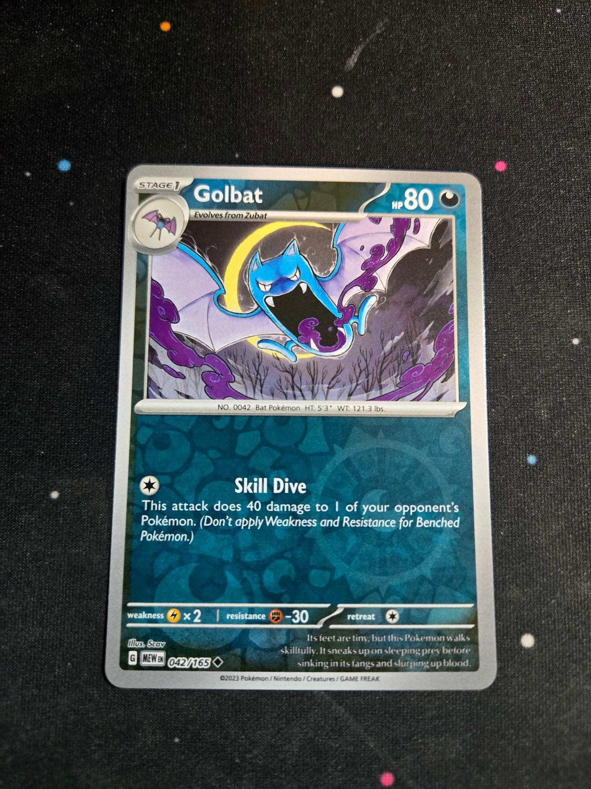 Golbat 042/165 Uncommon 151 Pokemon Reverse Holo NM