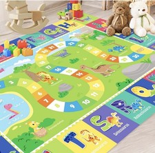 ABC Kids Rug for Playroom, Cartoon Dinosaurs Carpet Playmat for Kids, Classro...