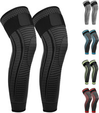 Full Leg Compression Sleeves 2 Pack Long Knee Support for Men and Women for A...