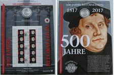 2017, FRG, Numisblatt: 500 Years of Reformation + 20 Euro Silver Coin - 0.53 oz Silver 82.06 per troy oz