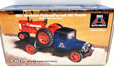 VTG ERTL 1931 Hawkeye Flat W/ Farmall 350 Tractor BIG A Autoparts Collector NIB