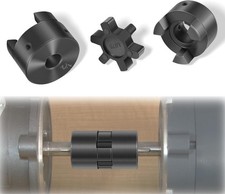1/2" to 3/4" L075 Flexible 3-Piece L-Jaw Coupling Coupler Set Buna-N NBR