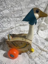 VINTAGE Fisher-Price Mother Goose Wooden Toy ORIGINAL! Made in USA 1964