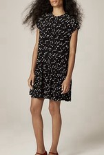 NWT J. Crew Pintuck Shift Dress In Midnight Floral Print M 248
