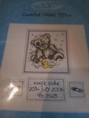 Anchor Counted Cross Stitch Kit Baby Sampler - Unopened NEW