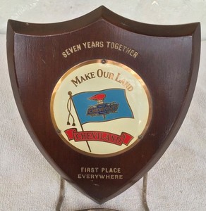 vintage 1930's CHEVROLET Dealership DEALER old Sales Award sign CHEVYLAND PLAQUE