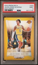 2023-24 Panini Prizm Deca Jalen Hood-Schifino #203 Gold Prizm /10 (RC) - PSA 9