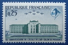 France neuf, n°1463, 30 ans école de l'air, variété tache dans le ciel, 1965 N**