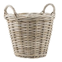 Pflanzenkorb Blumenkorb Blumentopf Korb Rattan Innen Folie Ib Laursen 3795-00