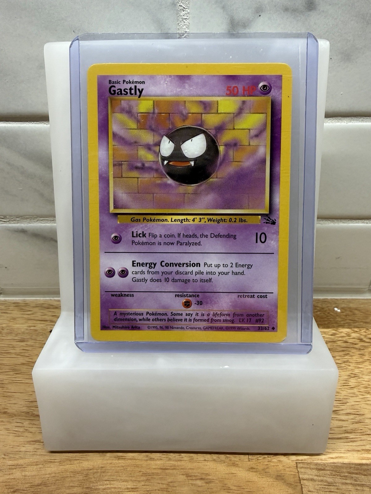 Gastly Uncommon Unlimited Fossil 33/62 NM Pokémon TCG