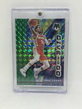 2022-23 Panini Mosaic Give And Go  Trae Young Green #4 Hawks