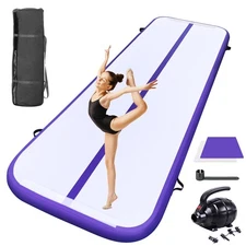 10ft Inflatable Air Tumbling Mat 4" Thick with Pump for Home Training Yoga