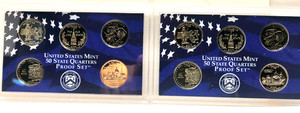 2000 TWO United States Mint State Quarters Proof Set with COA & OGP By Owner
