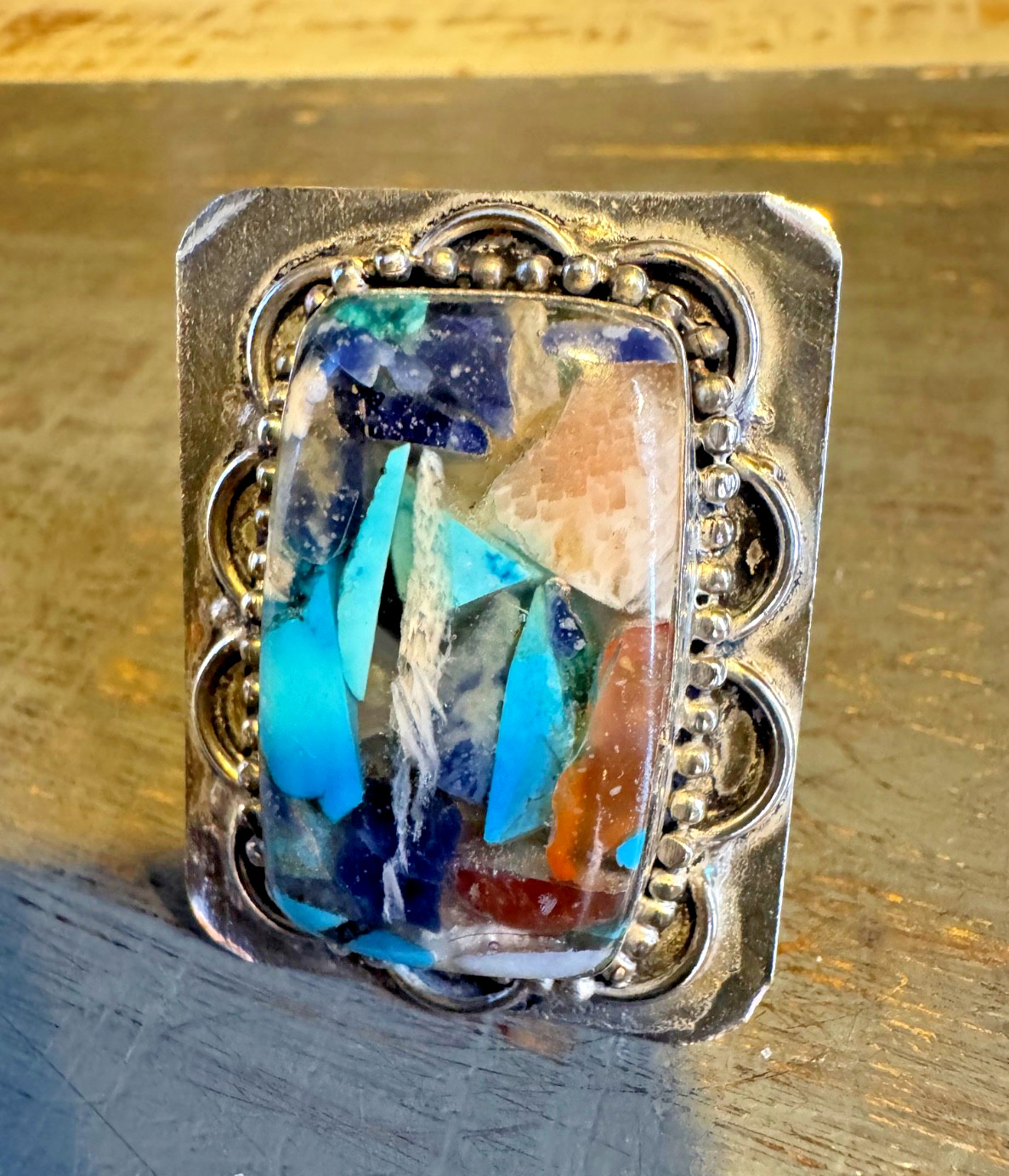 Statement Ring - Silver-tone. Size 7.5 - image 1