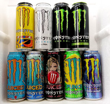 Monster Energy Empty Cans 500ml Ukraine 2023-2026 Bottom Open Set of 9