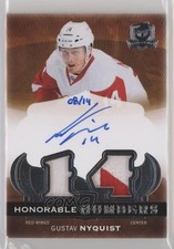 2014-15 Upper Deck The Cup Honorable Numbers 8/14 Gustav Nyquist #HN-GN Auto 0c3
