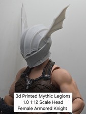 3d Printed Barbarian  1.0 Head For Mythic Legions 1 12 - FEMALE ARMORED KNIGHT