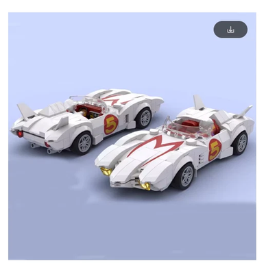 320PCS MOC Mach 5 Racing Car Building Blocks DIY Educational Toy