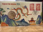 2024 PM Australia PNC Lunar New Year Of The Dragon $1 Dollar Coin & Stamps