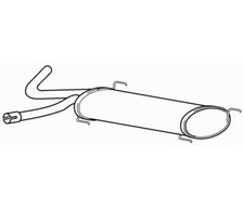 Rear Exhaust Silencer Back Box for Fiat Ducato 120 MultiJet 2.3 (2006-2012)