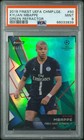 Graded 2018 Topps Finest UCL Kylian Mbappe #50 Green Refractor /99 Card PSA 9