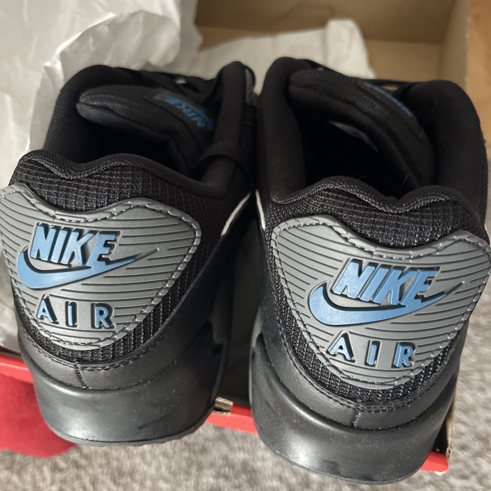 Nike Air Max 90 Shoes DR0145-002 Size 6 Black thumbnail 6