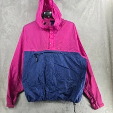 VINTAGE 90s Patagonia Lightweight Pullover Marsupial Jacket Pink Blue XL Y2K